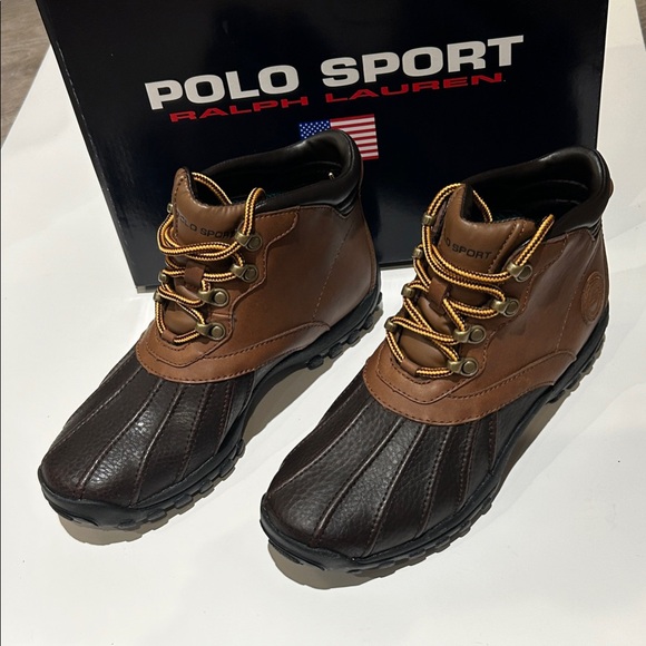 Ralph Lauren Polo Sport Brown and Black  boots - Picture 1 of 10